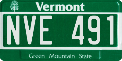 VT license plate NVE491