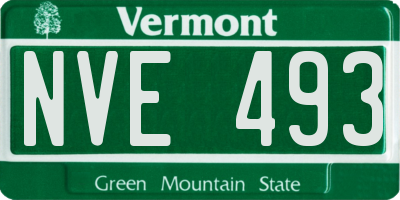 VT license plate NVE493