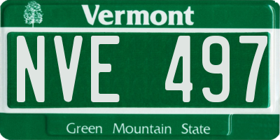 VT license plate NVE497
