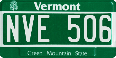 VT license plate NVE506