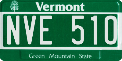 VT license plate NVE510