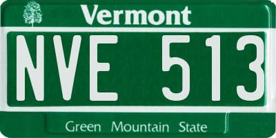 VT license plate NVE513
