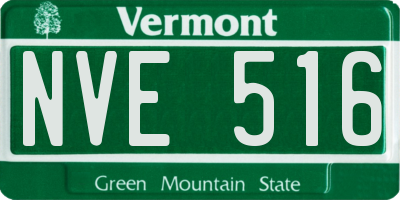 VT license plate NVE516