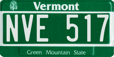 VT license plate NVE517