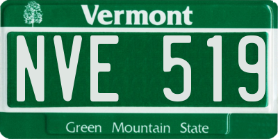VT license plate NVE519