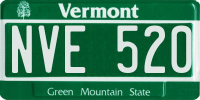 VT license plate NVE520