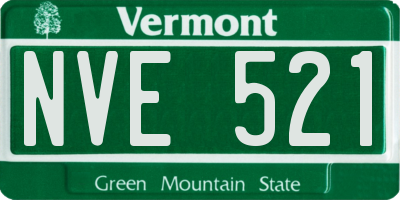 VT license plate NVE521