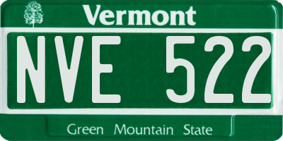 VT license plate NVE522