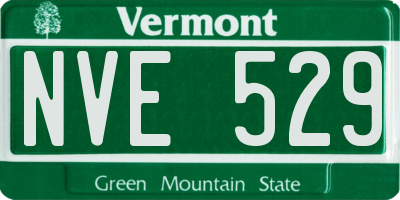 VT license plate NVE529