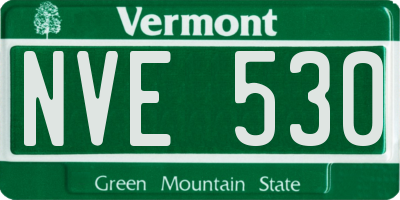 VT license plate NVE530