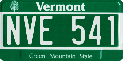 VT license plate NVE541