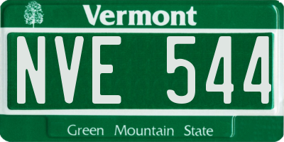 VT license plate NVE544