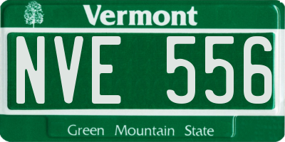 VT license plate NVE556