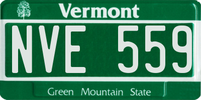 VT license plate NVE559