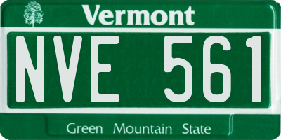 VT license plate NVE561