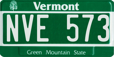 VT license plate NVE573