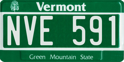 VT license plate NVE591