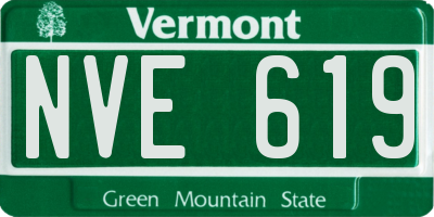 VT license plate NVE619