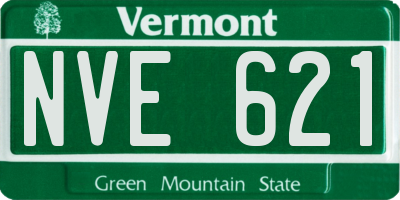 VT license plate NVE621