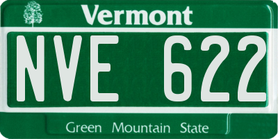 VT license plate NVE622
