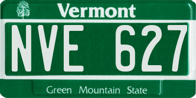 VT license plate NVE627