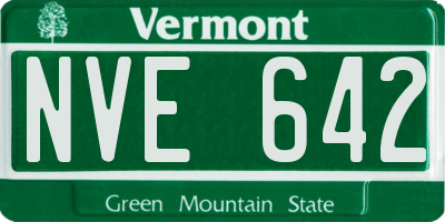 VT license plate NVE642
