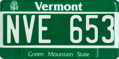 VT license plate NVE653