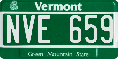 VT license plate NVE659