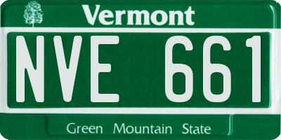 VT license plate NVE661