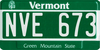 VT license plate NVE673