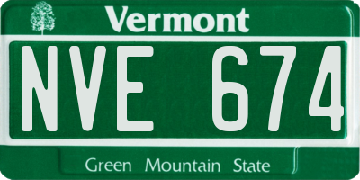 VT license plate NVE674