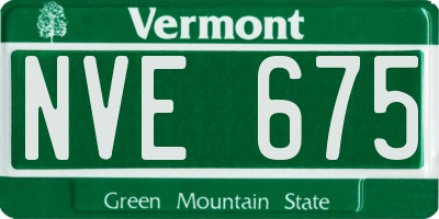 VT license plate NVE675