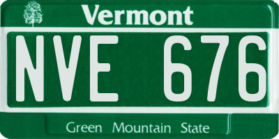 VT license plate NVE676