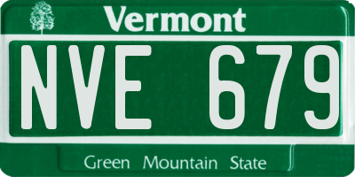 VT license plate NVE679