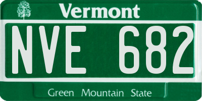 VT license plate NVE682