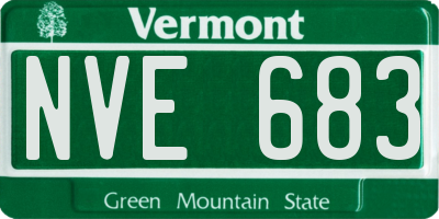 VT license plate NVE683