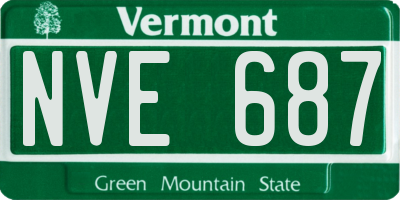 VT license plate NVE687