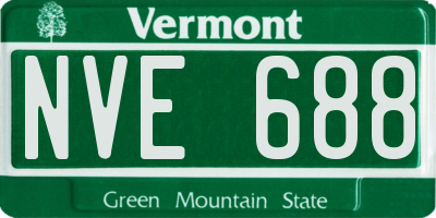 VT license plate NVE688