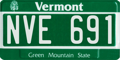 VT license plate NVE691