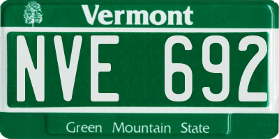 VT license plate NVE692