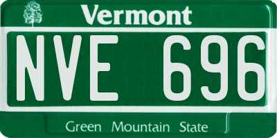 VT license plate NVE696