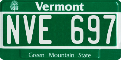 VT license plate NVE697