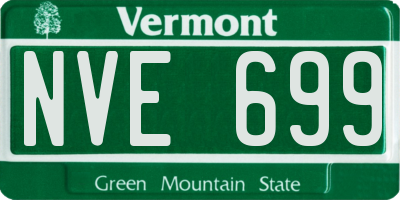 VT license plate NVE699