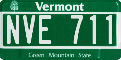 VT license plate NVE711