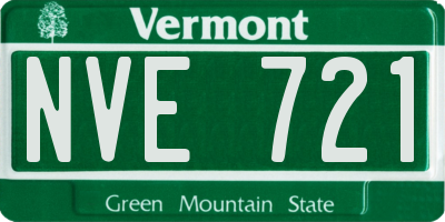 VT license plate NVE721