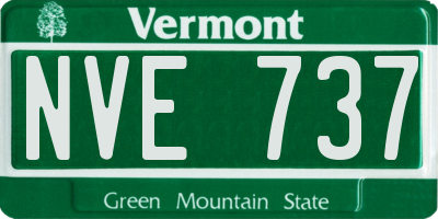 VT license plate NVE737