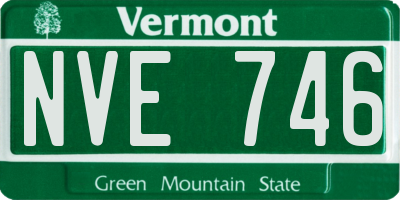 VT license plate NVE746