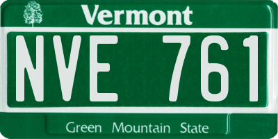VT license plate NVE761
