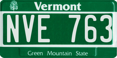 VT license plate NVE763