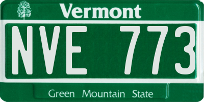 VT license plate NVE773